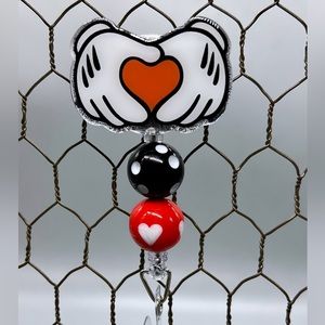 Badge Reel - WDW Inspired - Heart - Valentines - NWT - Handmade -  ❤️